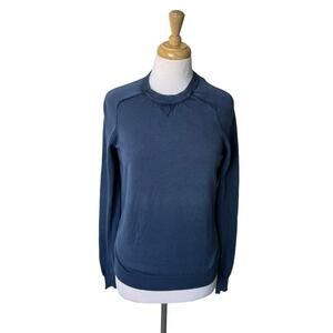KANGRA 100% Cotton Crewneck Sweater Slate Blue Size 48/Medium